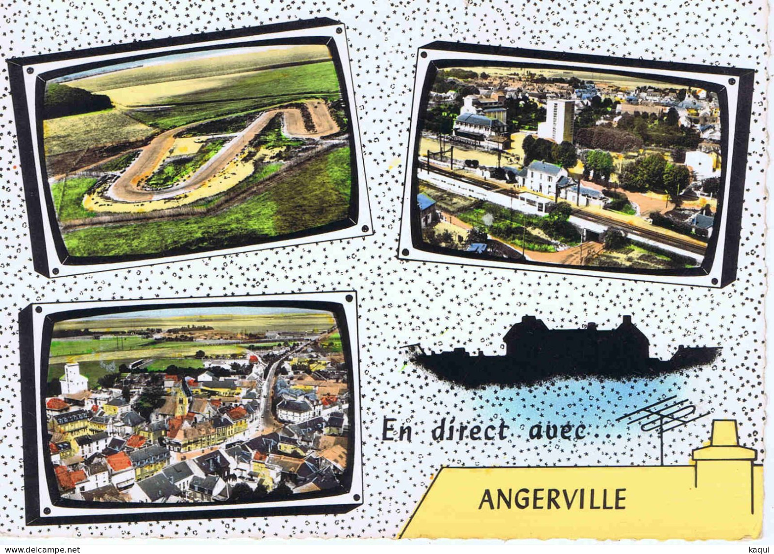 ESSONNE - En Direct Avec ANGERVILLE En 3 Vues - Le Centre - La Gare - La Piste De Karting - Edition Lapie - N° 150 - Angerville