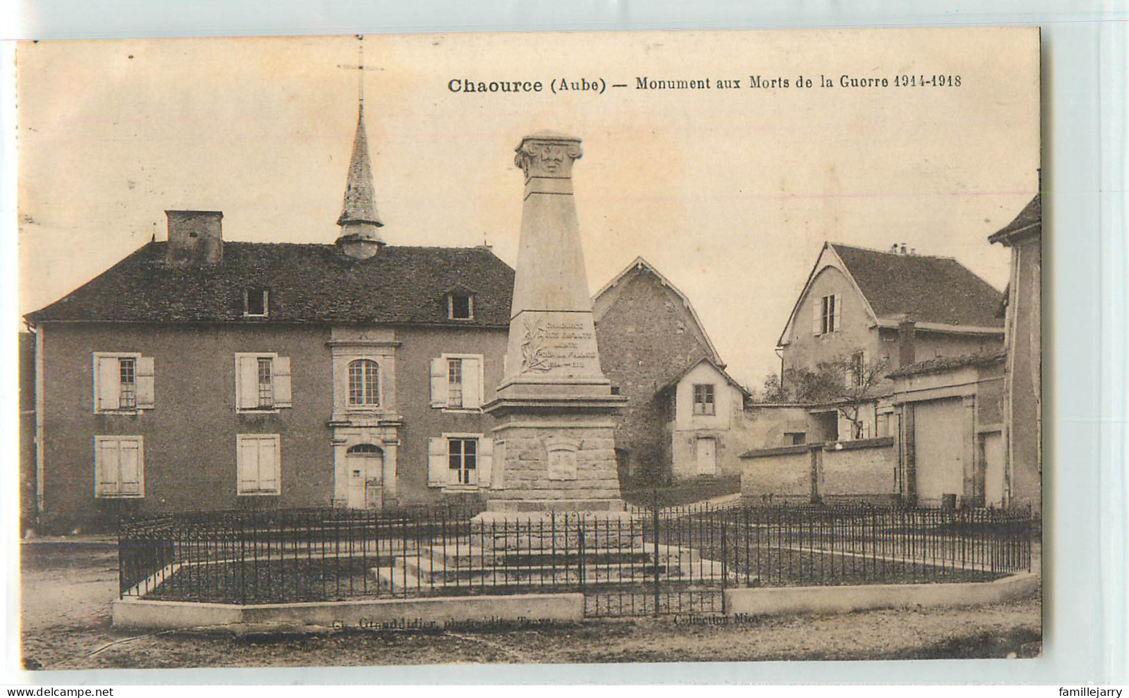 37651 - CHAOURCE - MONUMENT AUX MORTS DE LA GUERRE 1914 1918 - Chaource