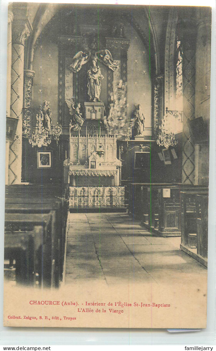 37616 - CHAOURCE - INTERIEUR DE L EGLISE SAINT JEAN BAPTISTE – L ALLEE DE LA VIERGE - Chaource