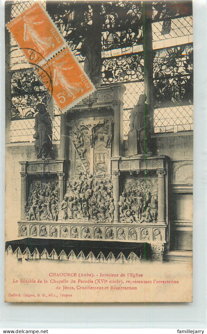 37611 - CHAOURCE - LE RETABLE DE LA CHAPELLE DU PARADIS REPRESENTANT L ARRESTATION DE JESUS CRUCIFIEMENT ET RESURRECTION - Chaource