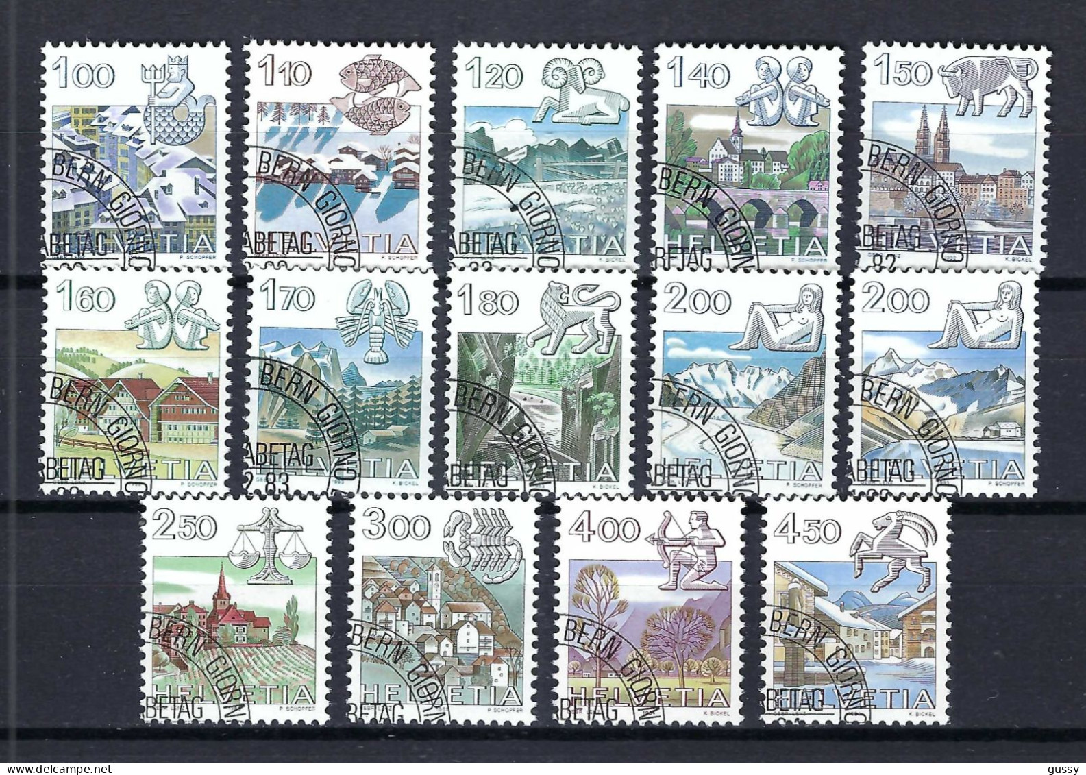 SUISSE 1982-86: Lot D'oblitérés - Gebraucht