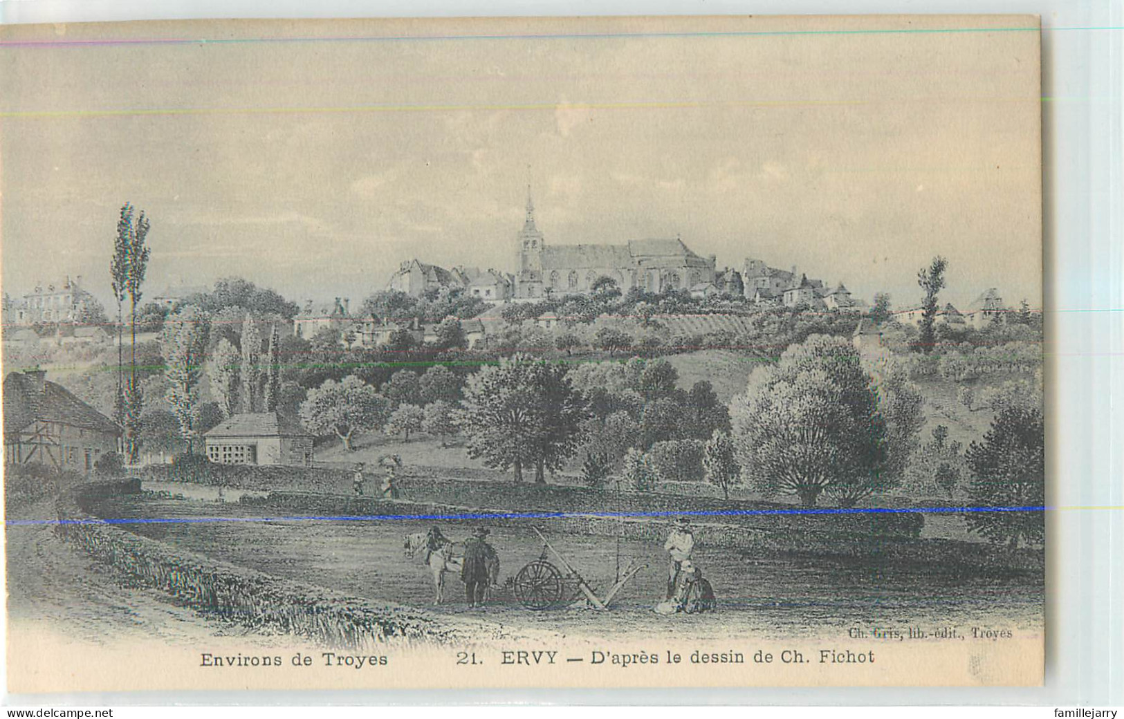 38242 - ERVY LE CHATEL - D'APRES LE DESSIN DE CH. FICHOT - Ervy-le-Chatel