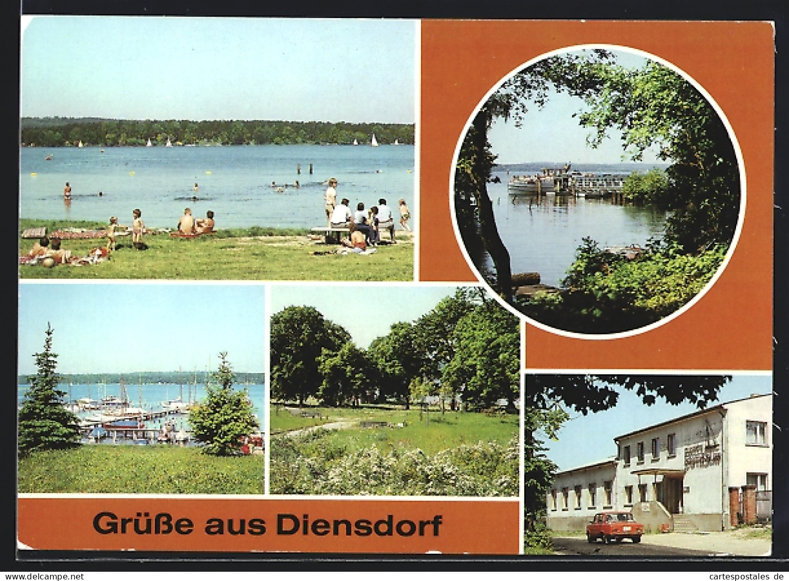 AK Diensdorf (Kr. Beeskow), Am Strand, Am Scharmützelsee, Seglerhafen, Parkanlagen, HOG-Scharmützelsee  - Beeskow