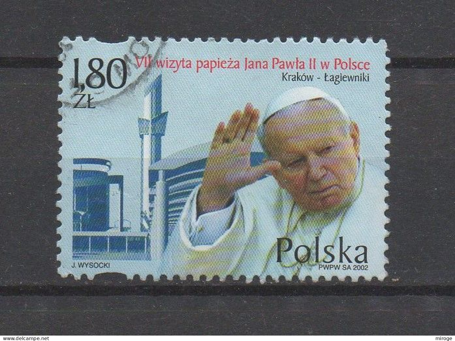 Poland Stamp Pope John Paul II 2002, Jean Paul II, Pologne, Polska - Gebruikt