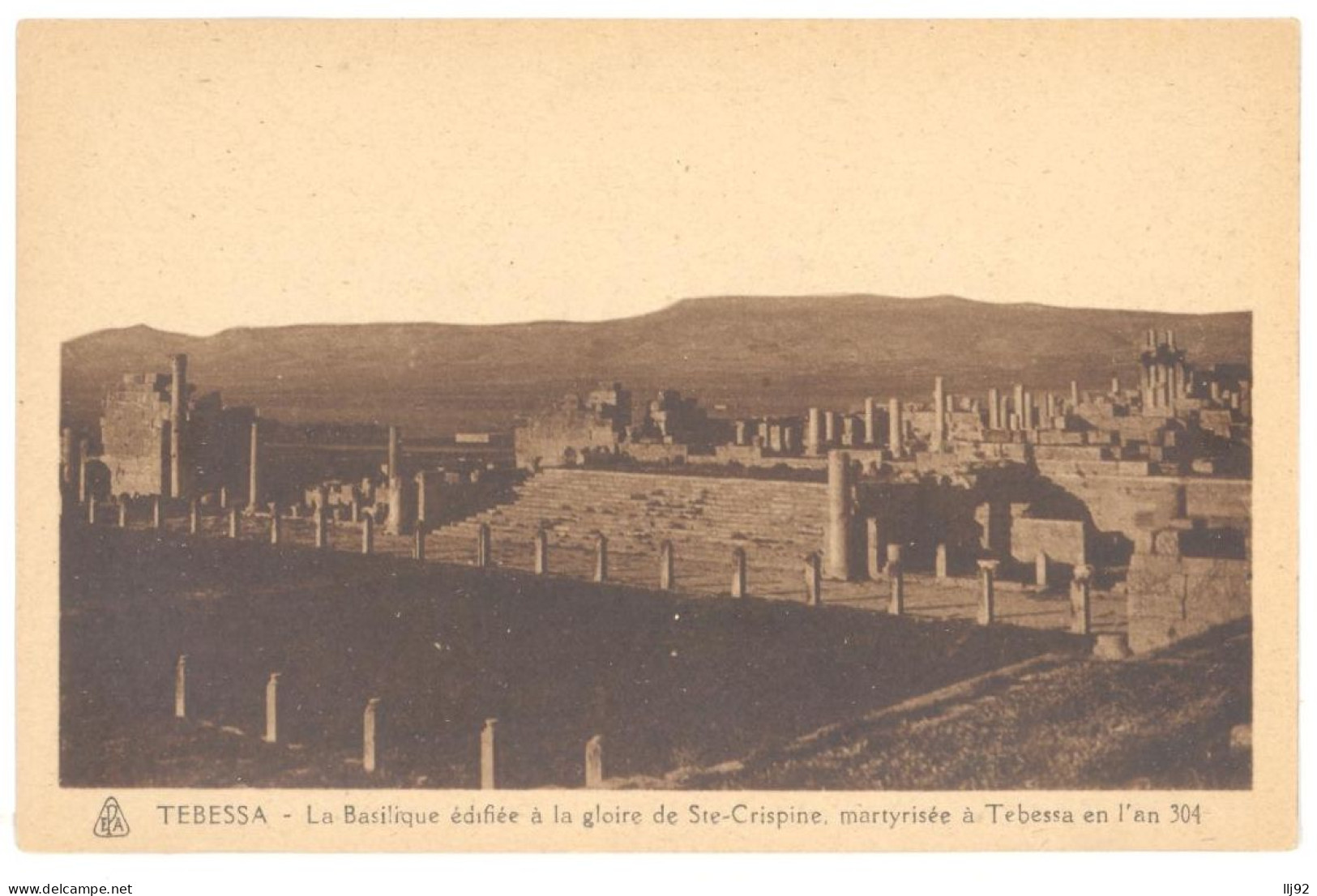 CPA ALGERIE - TEBESSA - La Basilique édifiée à La Gloire De Ste-Crispine, Martyrisée à Tebessa En L'an 304 - Tébessa