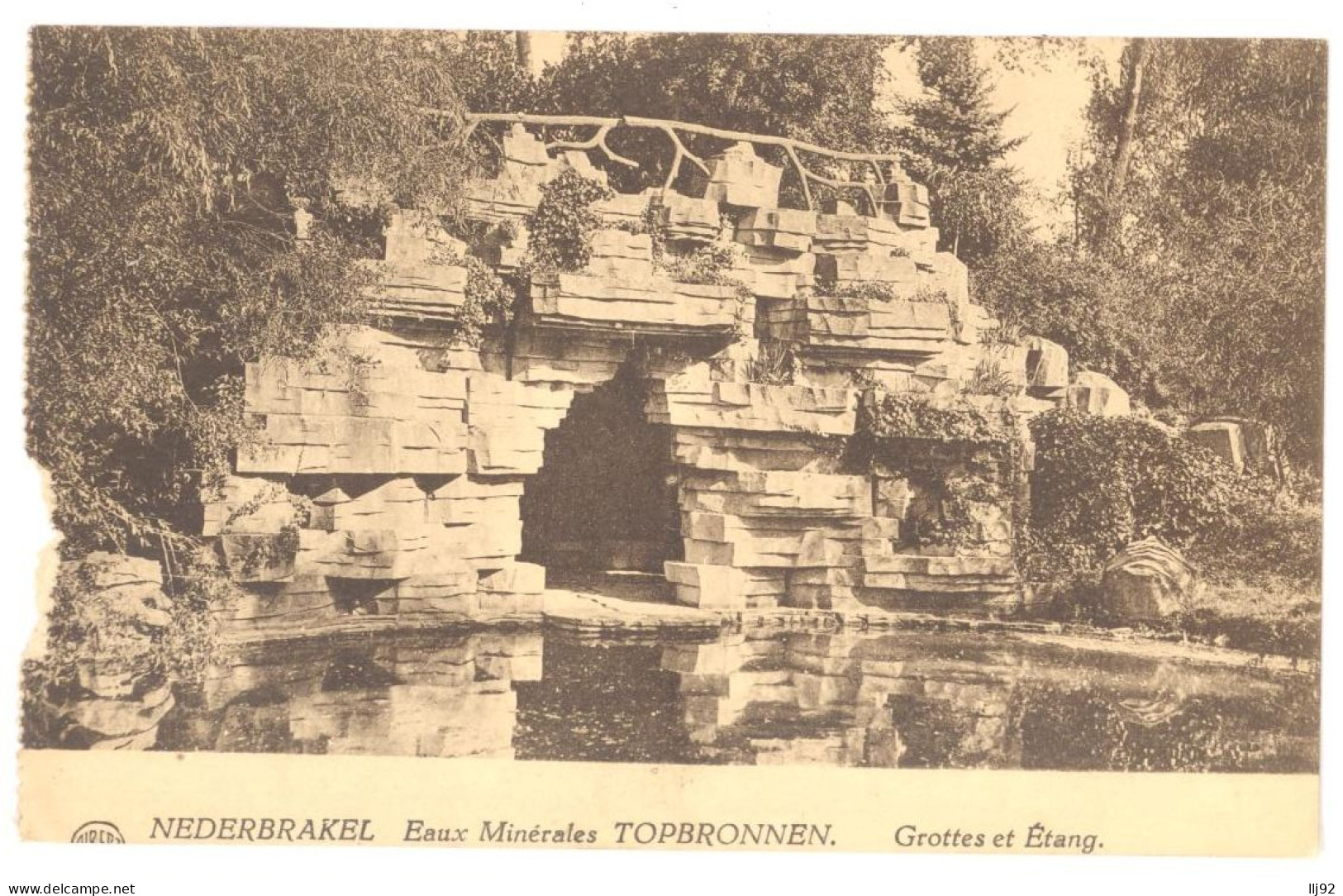 CPA BELGIQUE - NEDERBRAKEL - Eaux Minérales TOPBRONNEN - Grottes Et Etang - Brakel