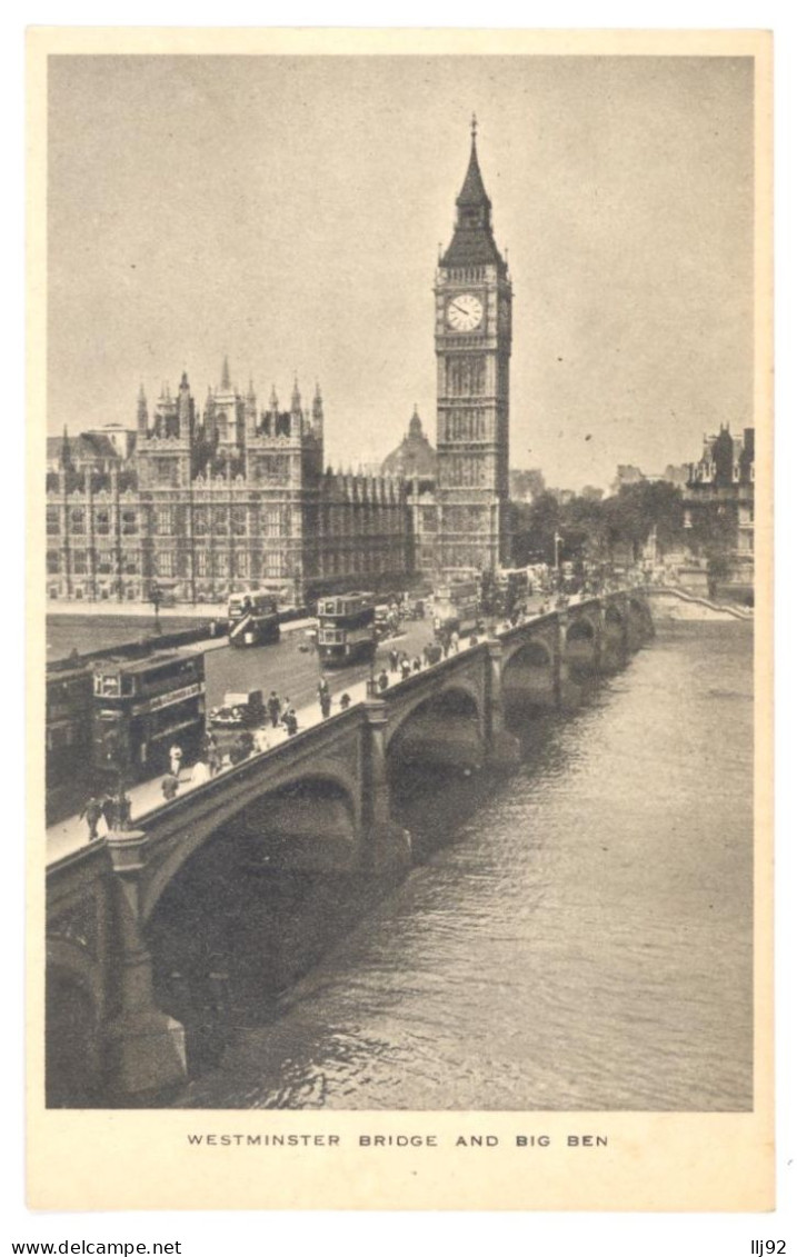 CPA ROYAUME UNI - LONDON - Westminster Bridge And Big Ben - Houses Of Parliament