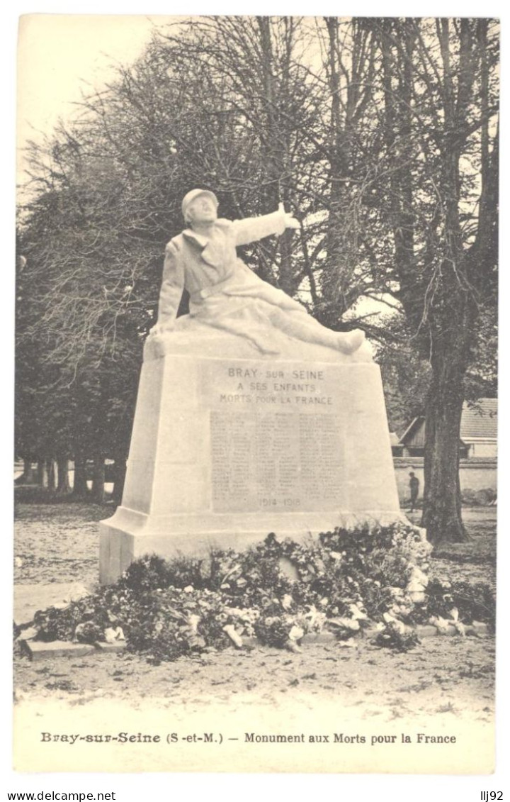 CPA 77 - BRAY SUR SEINE - Monument Aux Morts Pour La France - Bray Sur Seine