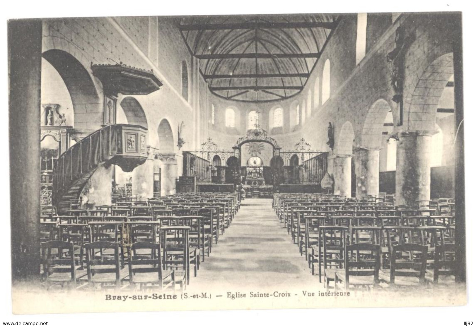 CPA 77 - BRAY SUR SEINE - Eglise Sainte Croix - Vue Intérieure - Bray Sur Seine