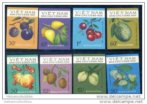 North Vietnam Viet Nam MNH Imperf Stamps 1975 : Fruits : Peach / Apple / Plum / Milk Fruit / Durian (Ms297) - Vietnam