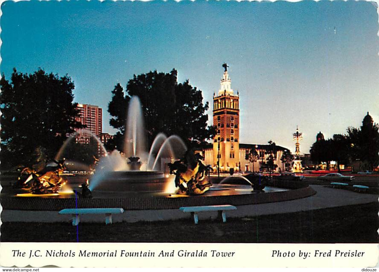 Etats Unis - Kansas City - The J.C. Nichols Memorial Fountain And Giralda Tower - Etat Du Kansas - Kansas State - Carte  - Kansas City – Kansas