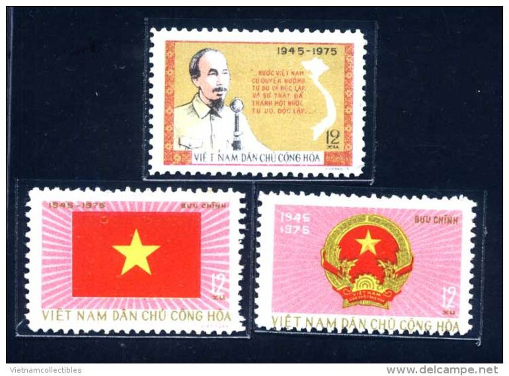 North Vietnam MNH Perf Stamps 1975 : 30th Ann. Of Viet Nam National Day / Flag / President Ho Chi Minh / Emblem (Ms304) - Vietnam