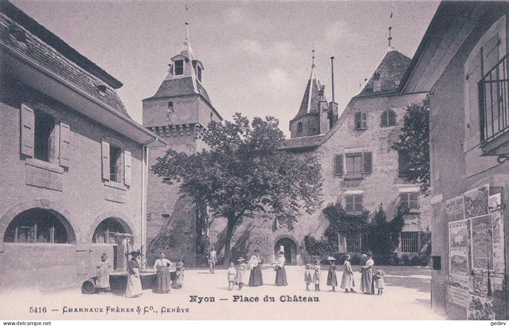 Nyon VD, Fontaine Place Du Château Animée (charnaux 5416) - Nyon
