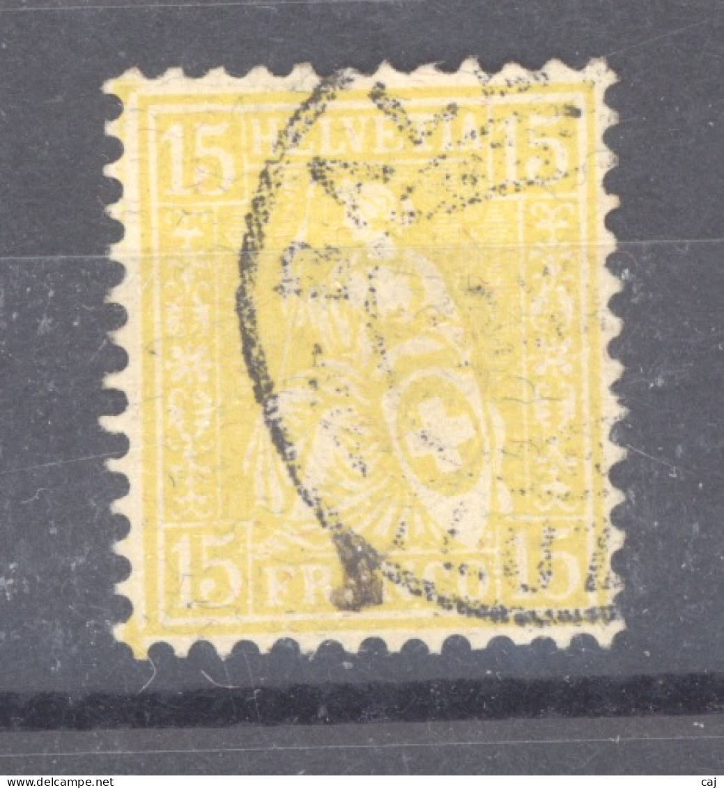 Suisse  :  Yv  52  (o)  Avec Fils De Soie, Fausse Oblitération - Used Stamps