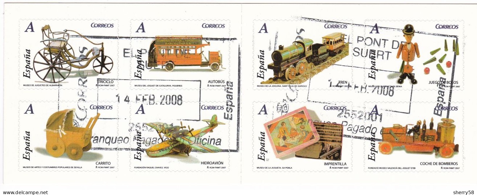 2007-AÑO COMPLETO-CON H.B. CON CARNET Y SELLOS SUELTOS DE CARNET-USADO-VER FOTOS - Années Complètes