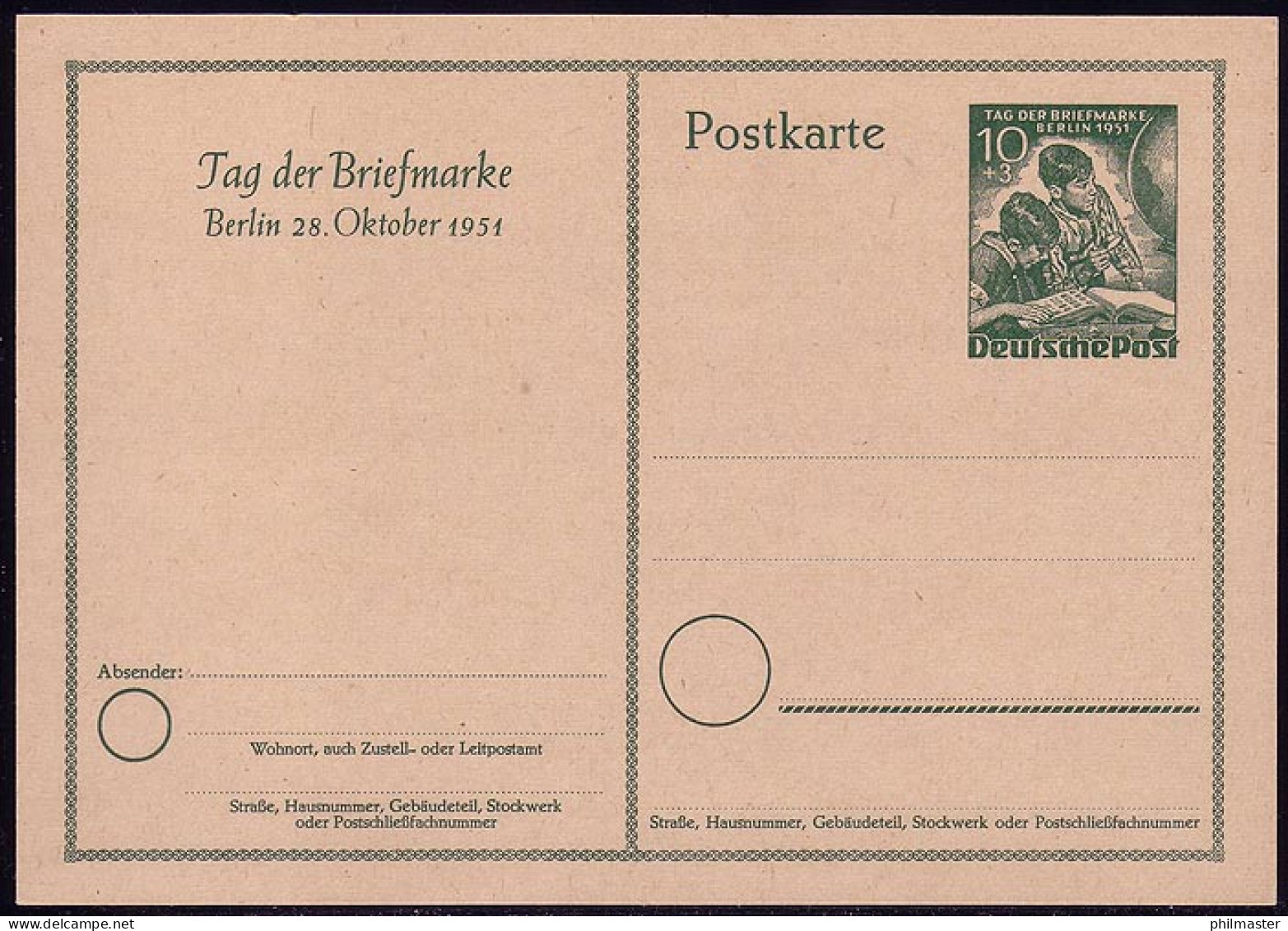 P 27 - Tag Der Briefmarke 1951 ** Postfrisch - Autres & Non Classés
