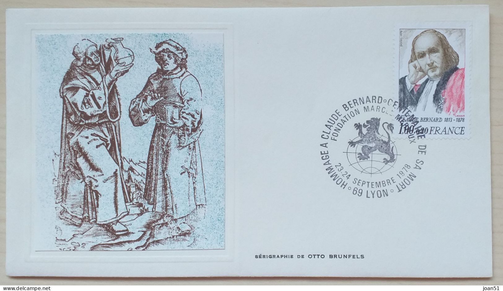 FDC LETTRE 1ER JOUR CLAUDE BERNARD 1978 - Ohne Zuordnung