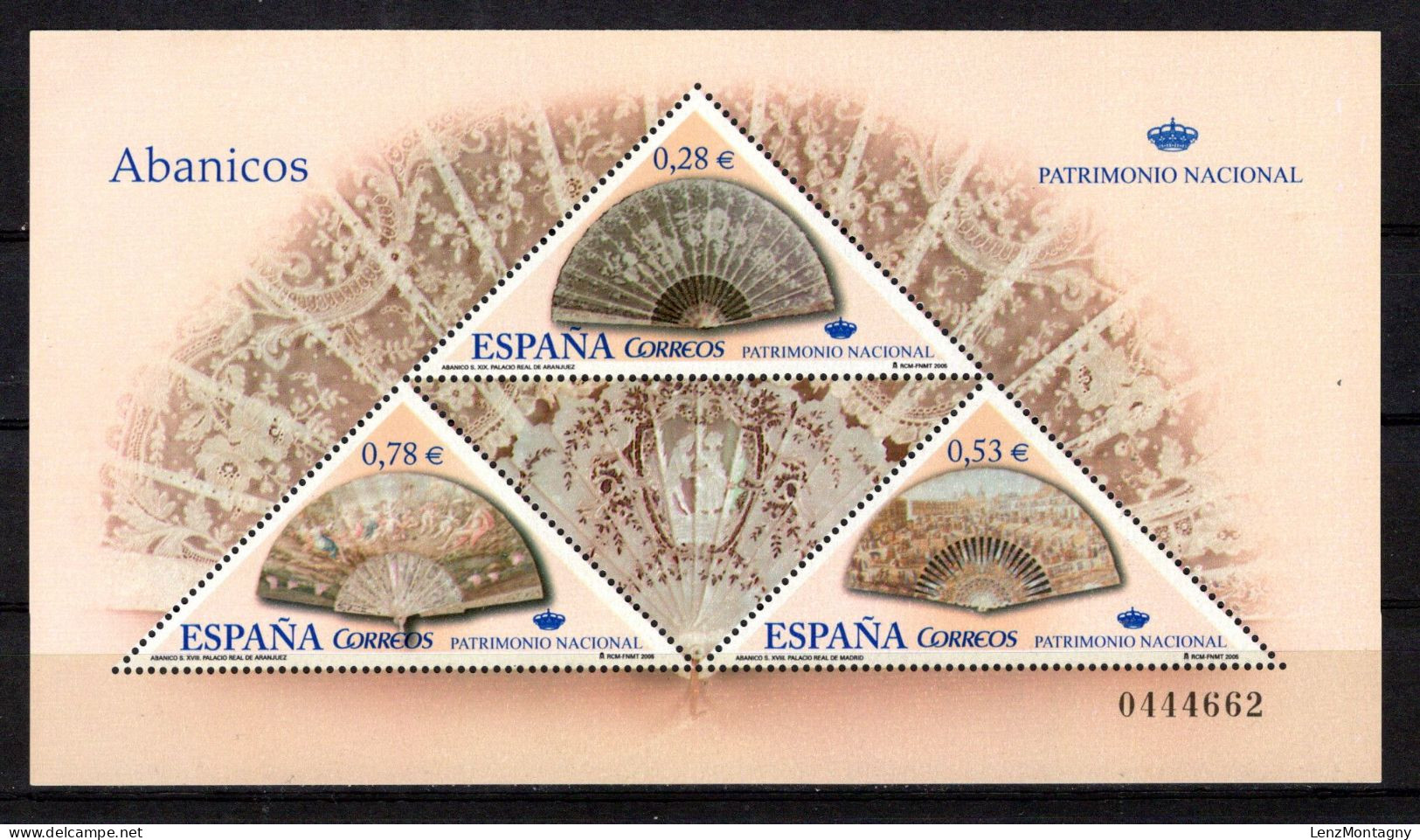 2005 - Espagne; Patrimoine - Abanicos - Mnh - Neuf ** - Blocchi & Foglietti