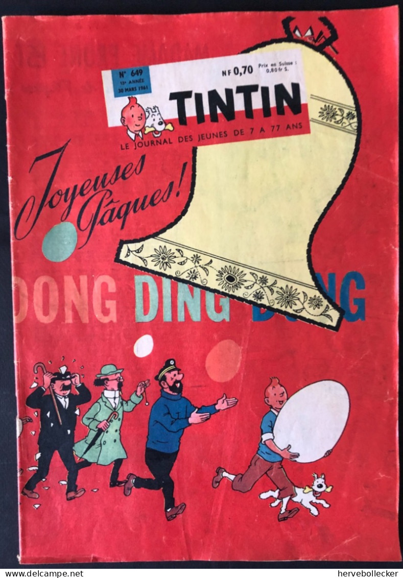 TINTIN Le Journal Des Jeunes N° 649 - 1961 - Tintin