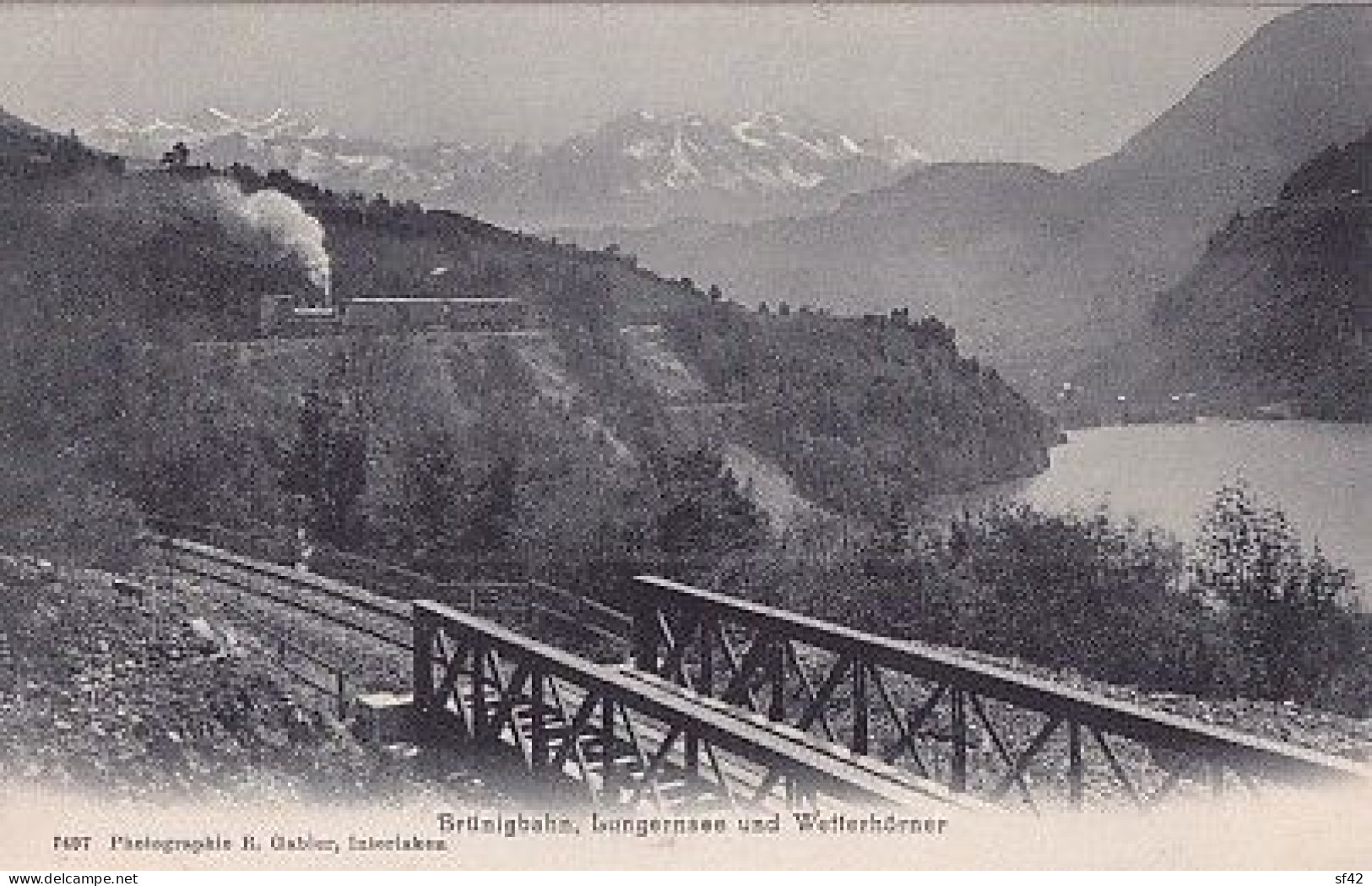 BRUNIGBAHN                   LUNGERNSEE UND WETTERHORNER     TRAIN - Lungern