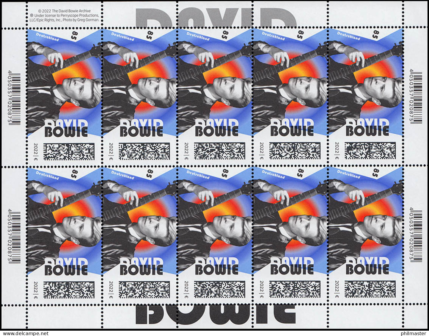 3661 David Bowie - 10er-Bogen ** Postfrisch - 2001-2010