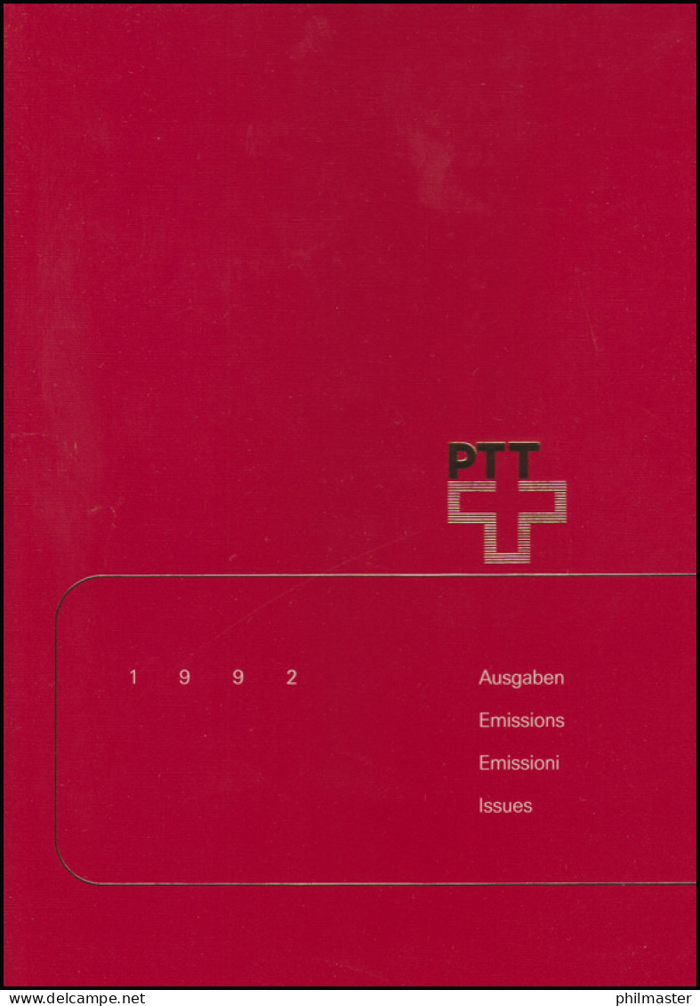 PTT-Jahrbuch Schweiz 1992, Alle Marken Mit Ersttagsstempel - Sammlungen