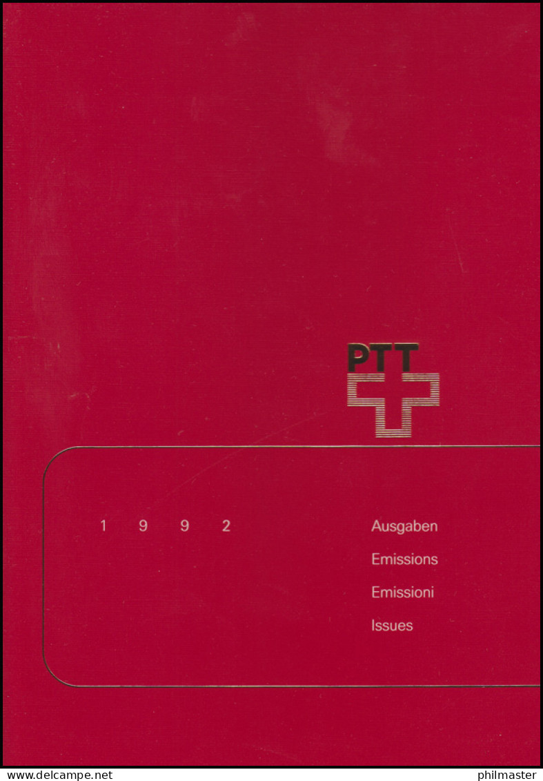 PTT-Jahrbuch Schweiz 1992, Alle Marken Mit Ersttagsstempel - Collections