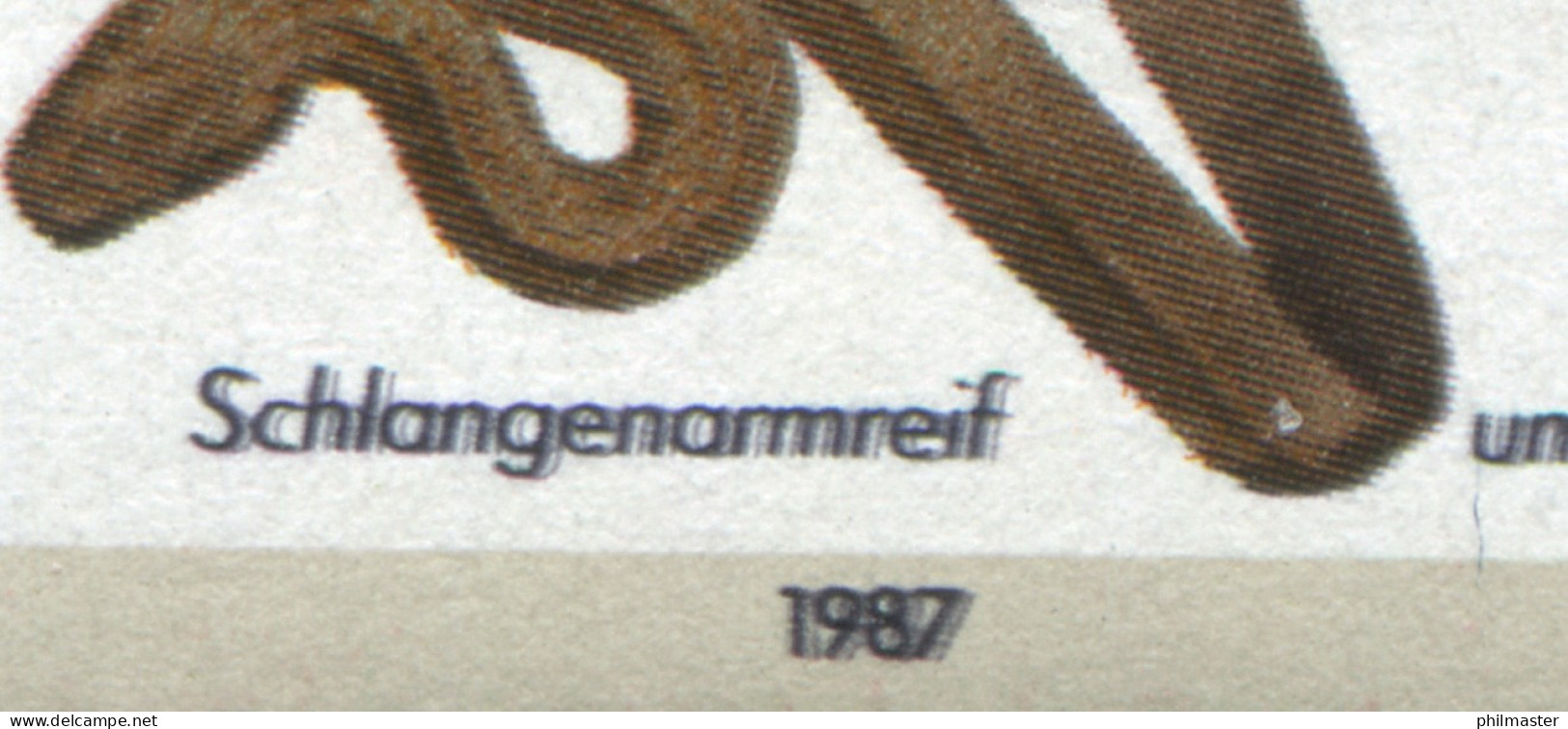 792DD Wofa Schlangenarmreif - Doppelbilddruck Schwarz (nur Inschriften) ** - Variétés Et Curiosités