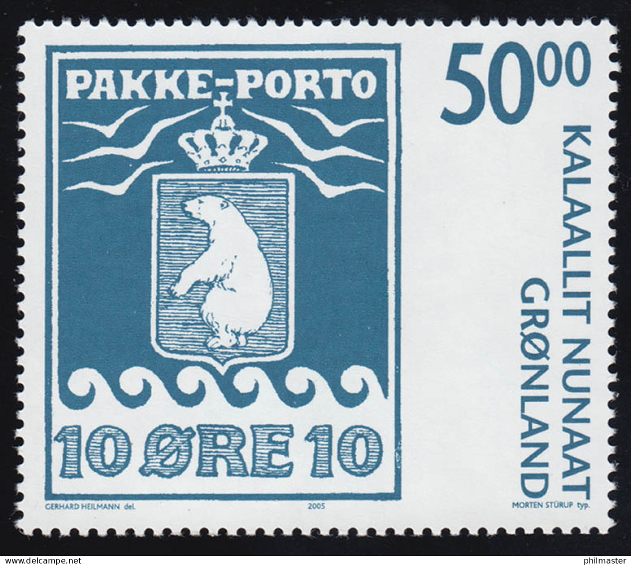 Grönland 449 100 Jahre Grönländische Briefmarken 2005: Paketmarke ** / MNH - Sonstige & Ohne Zuordnung