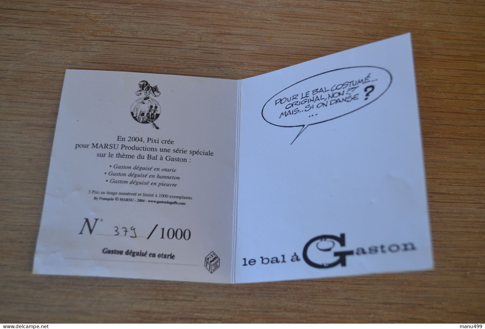 Pixi Gaston Lagaffe 3750 Déguisé En Otarie - Altri & Non Classificati