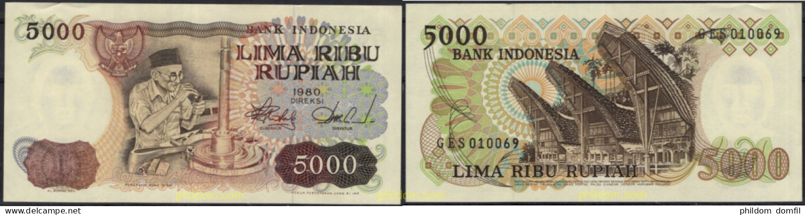 8619 INDONESIA 1980 INDONESIA 5000 RUPIAH 1980 - Indonesien