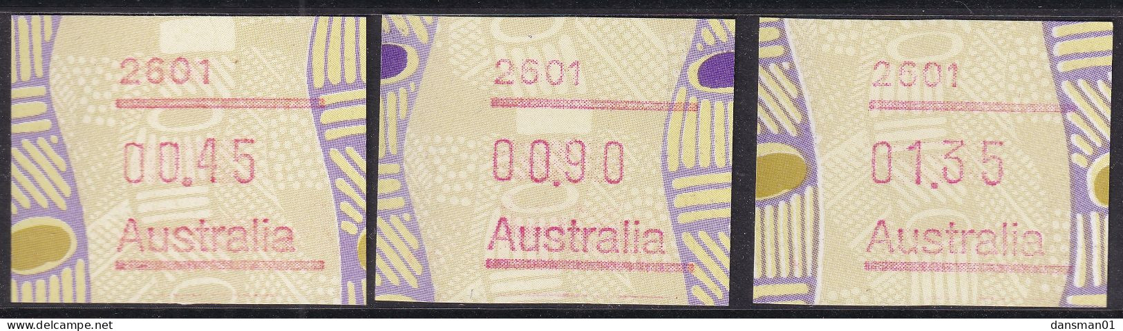 Australia 1999 Frama Button Set (3) Mint Never Hinged 2601 - Nuevos