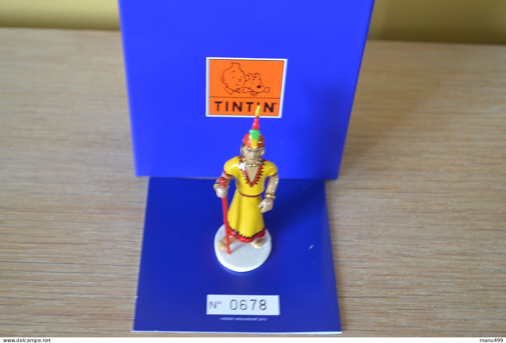 Figurine Tintin L'inca - Carte De Voeux 1972 - Otros & Sin Clasificación