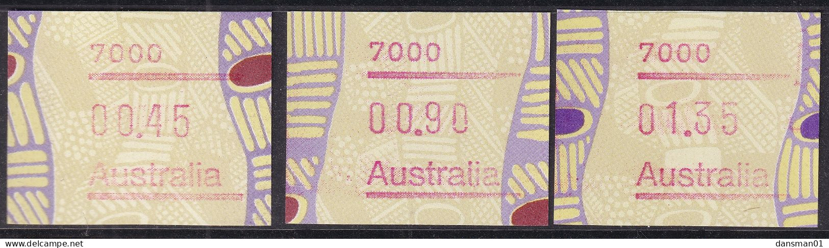 Australia 1999 Frama Button Set (3) Mint Never Hinged 7000 - Mint Stamps