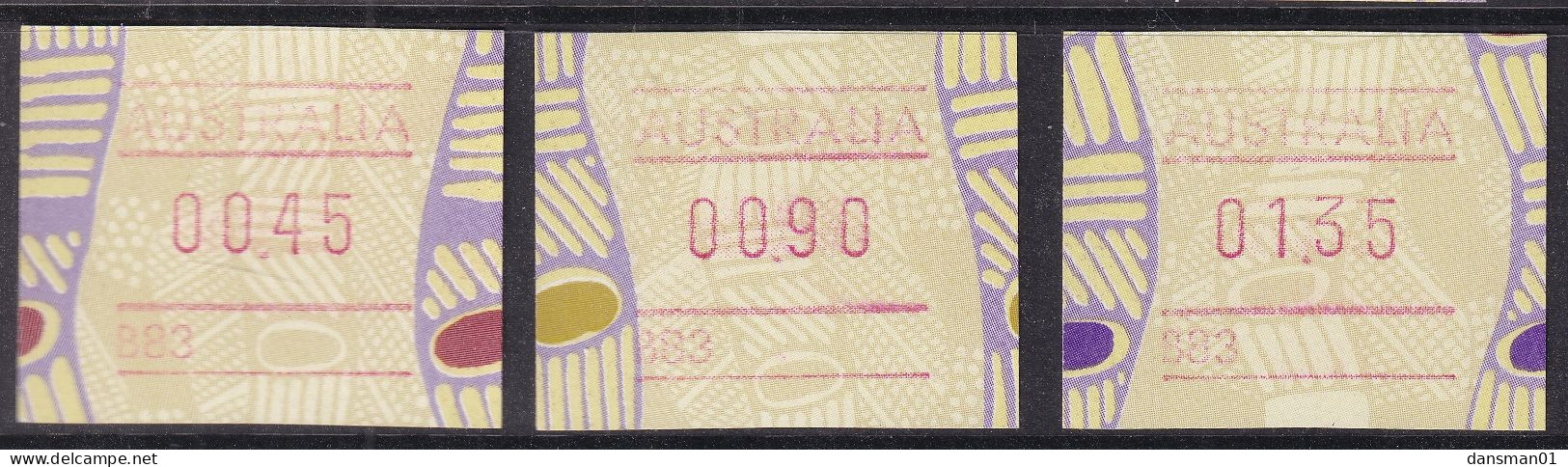 Australia 1999 Frama Button Set (3) Mint Never Hinged B83 - Ongebruikt