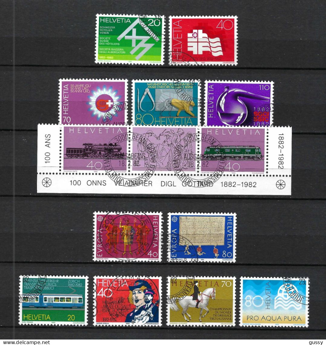 SUISSE 1982: Lot D'oblitérés - Used Stamps