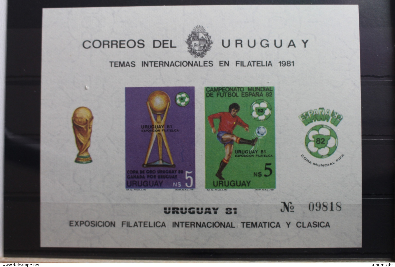 Uruguay Block 51 Mit 1630-1631 Postfrisch Fußball211 #SF554 - Uruguay