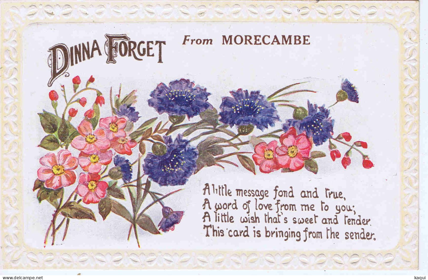 FANTAISIE - ROYAUME-UNI - DINNA FORGET From MORECAMBE - H. B. Series - N°1229/a - Other & Unclassified