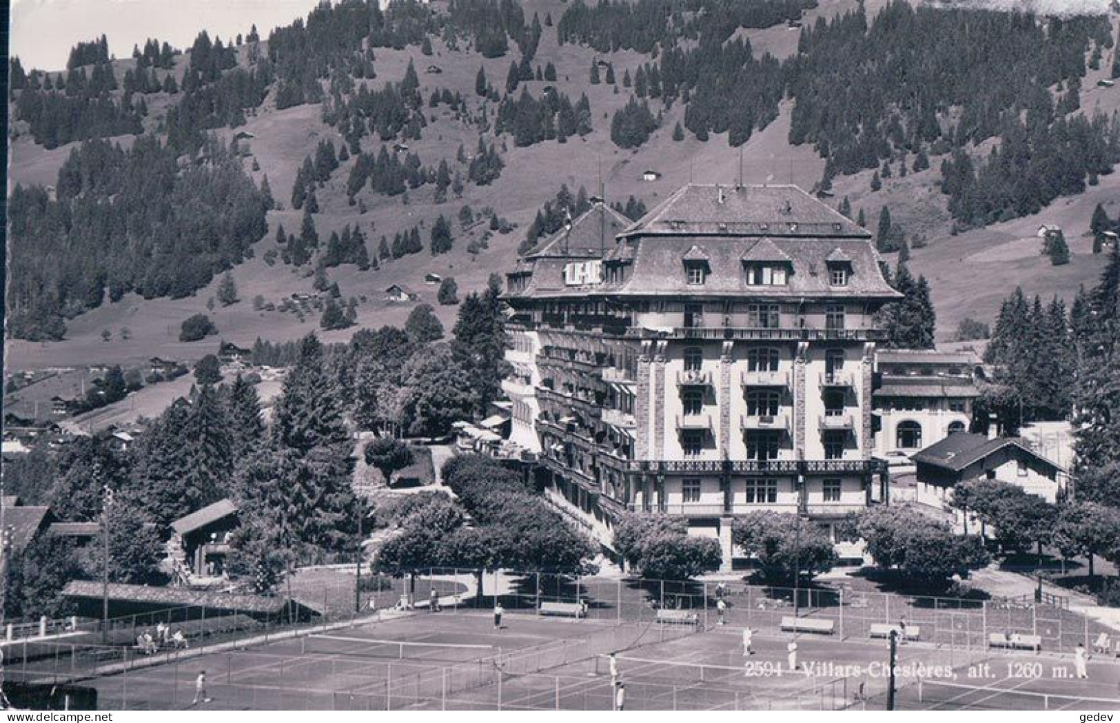 Villars Chesières VD, Hôtel Et Terrains De Tennis (2501) - Villars-Chesières