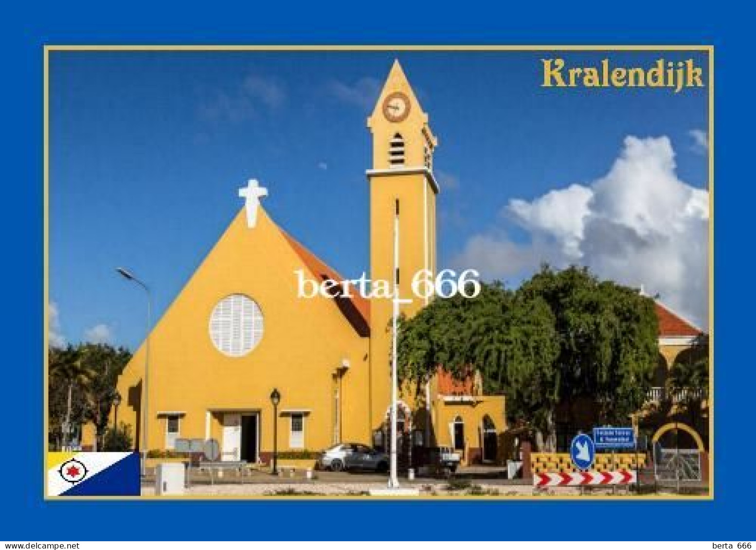 Bonaire Kralendijk Church New Postcard - Bonaire