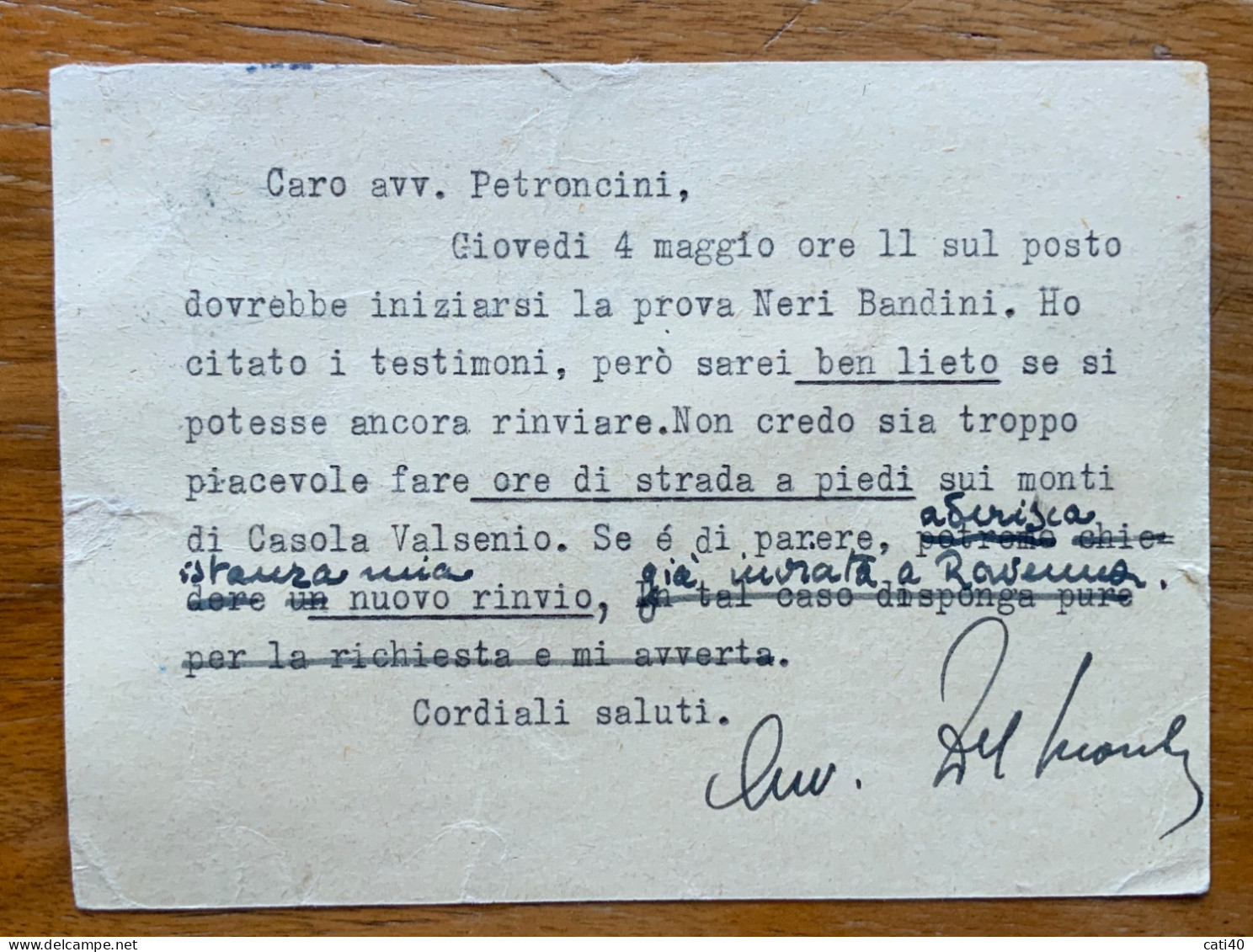 CARTOLINA POSTALE VINCEREMO 15 C. + TRICOLORE PER TARIFFA ESPRESSO  DA FAENZA A  LUGO - Storia Postale