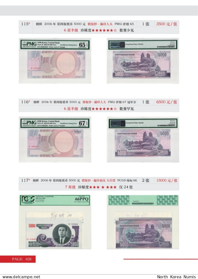 Official Catalog Of North Korean Numismatics. Presented At The Beijing International Numismatic Salon - Corea Del Nord