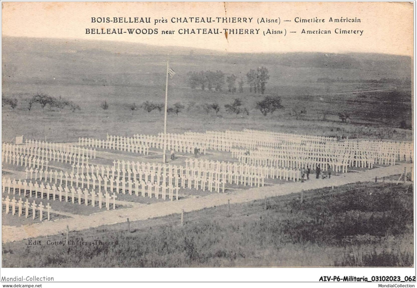 AIVP6-0564 - MILITARIA - BOIS-BELLEAU PRES CHATEAU-THIERRY - CIMETIERE AMERICAIN  - Cimiteri Militari