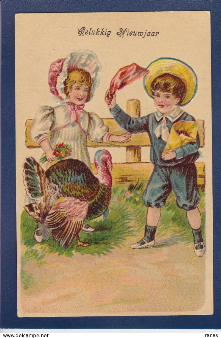 CPA Thanksgiving Fantaisie Fête Gaufrée Embossed Non Circulée Enfants - Thanksgiving