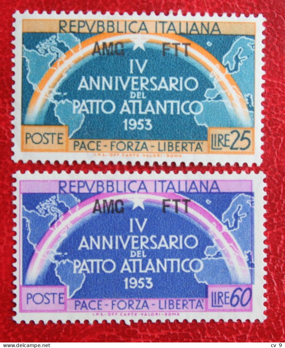 4 Years Of NATO NAVO 1953 Mi 216-217 Yv 176-177 POSTFRIS / MNH ** TRIEST Zone A TRIESTE AMG FTT - Ongebruikt