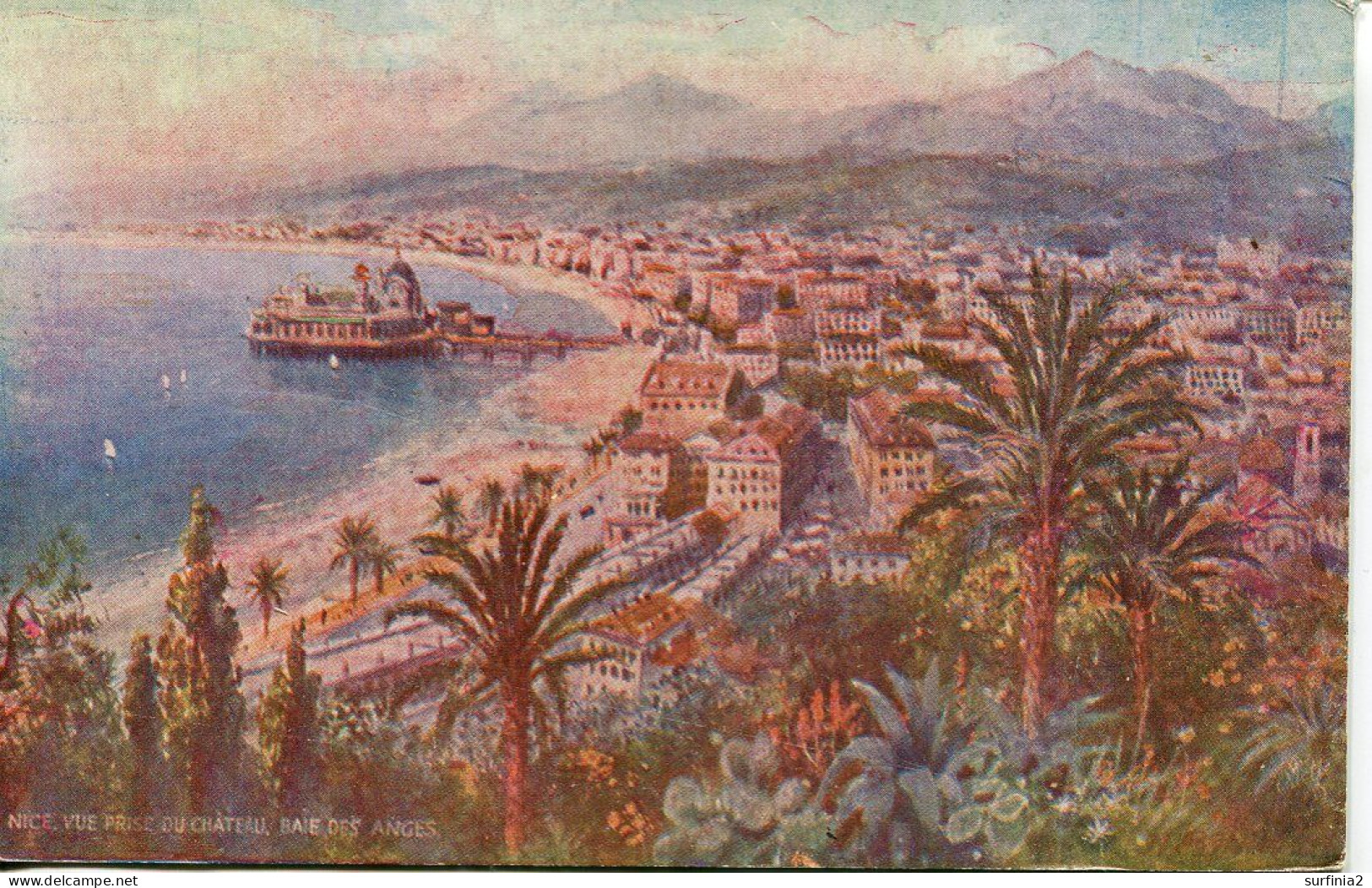 TUCKS OILETTE FRENCH 101 - NICE VUE PRISE DU CHATEAU BAIE DES ANGES By HENRY WIMBUSH - Wimbush