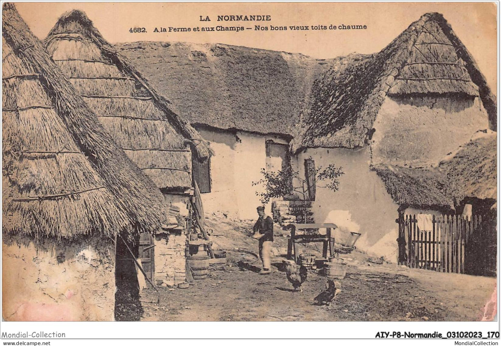 AIYP8-NORMANDIE-0761 - LA NORMANDIE  A La Ferme Et Aux Champs - Nos Bons Vieux Toits De Chaume - Basse-Normandie