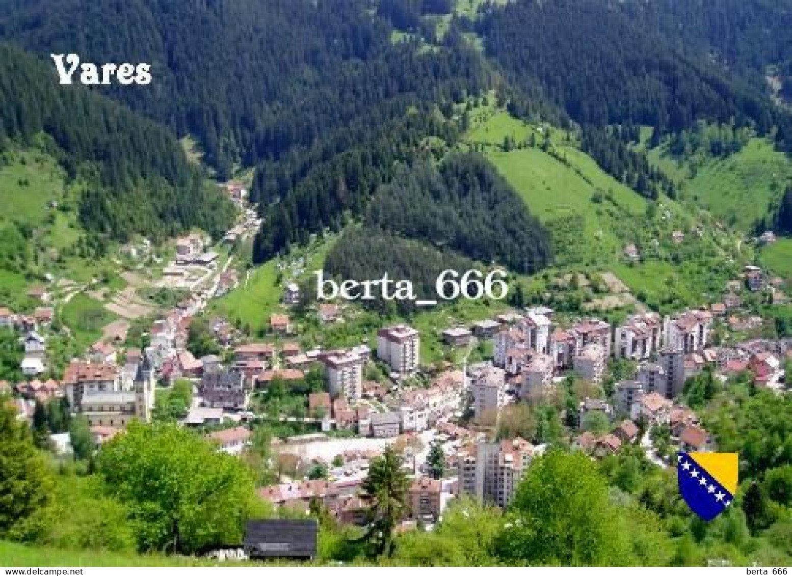 Bosnia And Herzegovina Vares Aerial View New Postcard - Bosnie-Herzegovine