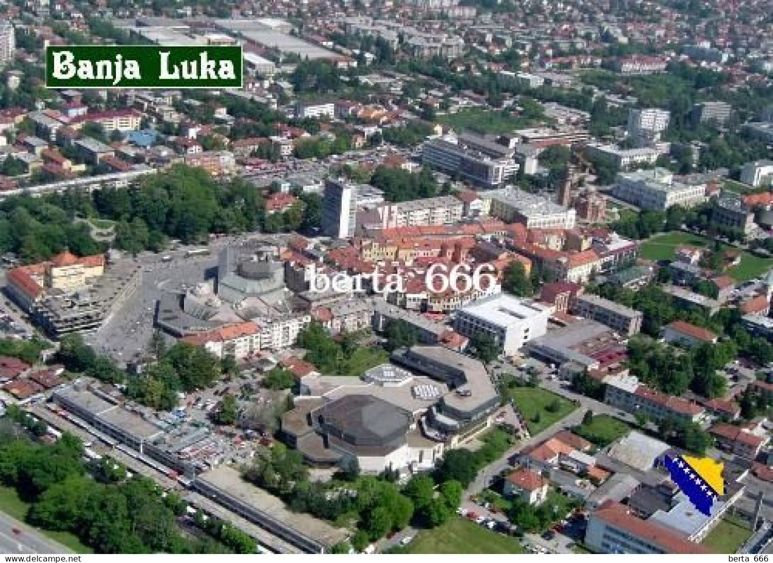 Bosnia And Herzegovina Banja Luka Aerial View New Postcard - Bosnie-Herzegovine