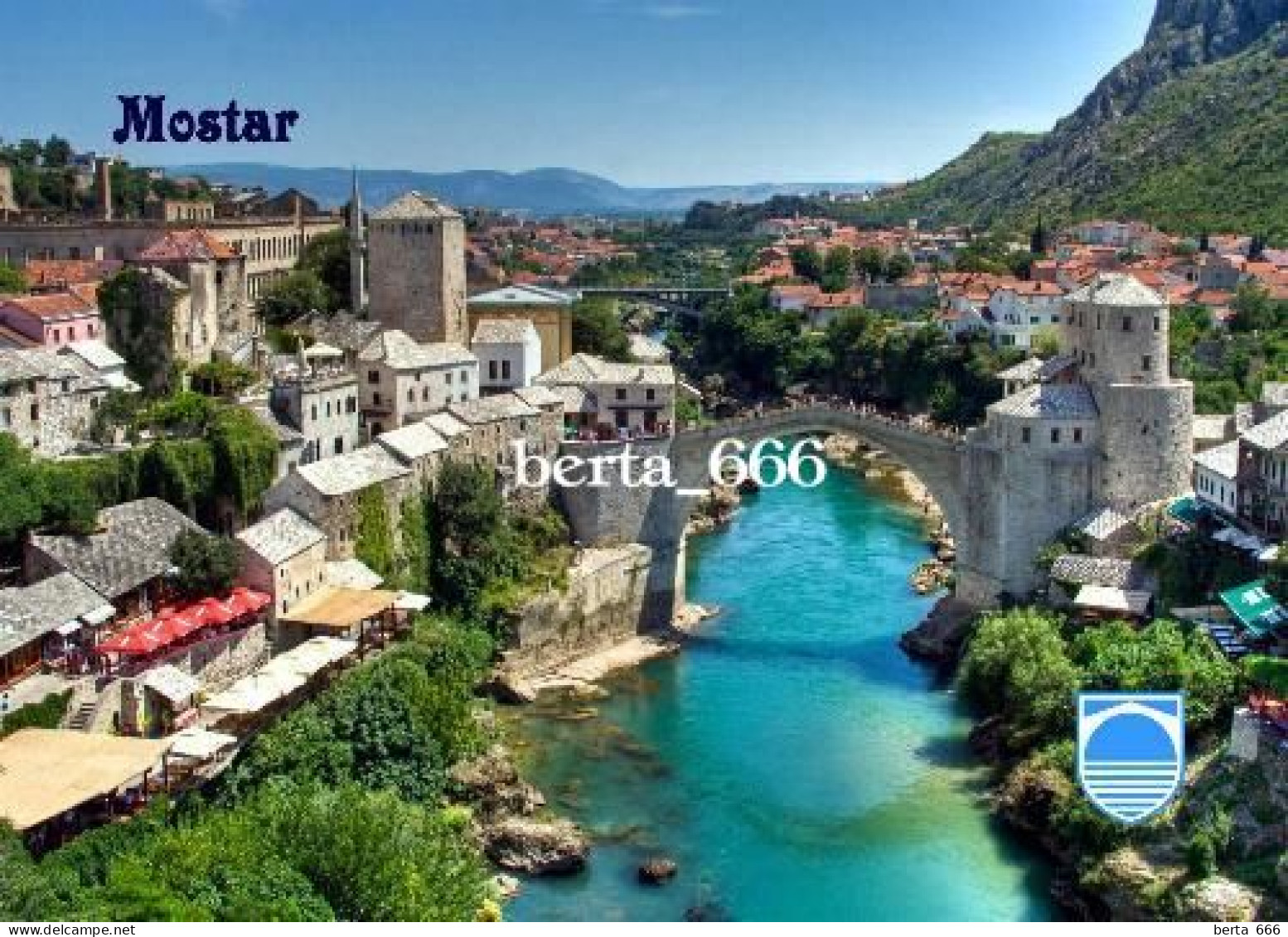 Bosnia And Herzegovina Mostar Overview UNESCO New Postcard - Bosnie-Herzegovine